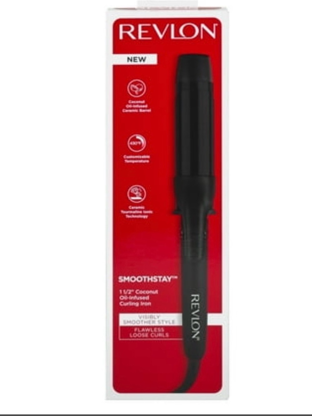 Revlon SmoothStay Black 1 1/2" Curling Iron